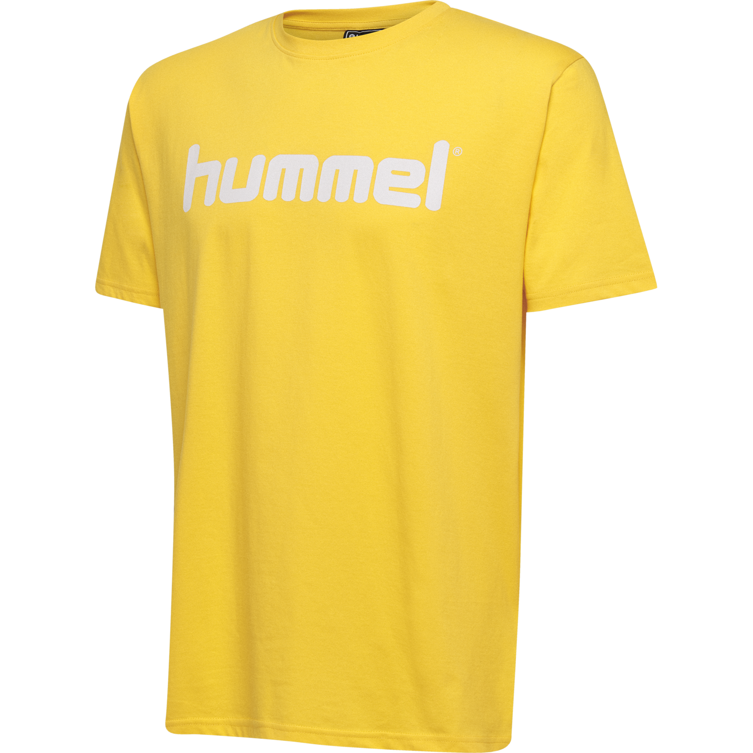 HMLGO KIDS COTTON LOGO T-SHIRT S/S, SPORTS YELLOW, packshot
