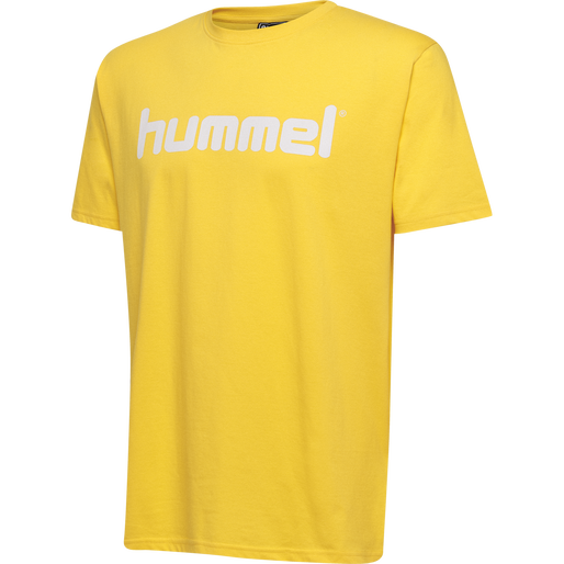 HUMMEL GO KIDS COTTON LOGO T-SHIRT S/S, SPORTS YELLOW, packshot