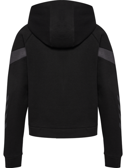 hmlTRAVEL ZIP HOODIE WOMAN, BLACK, packshot