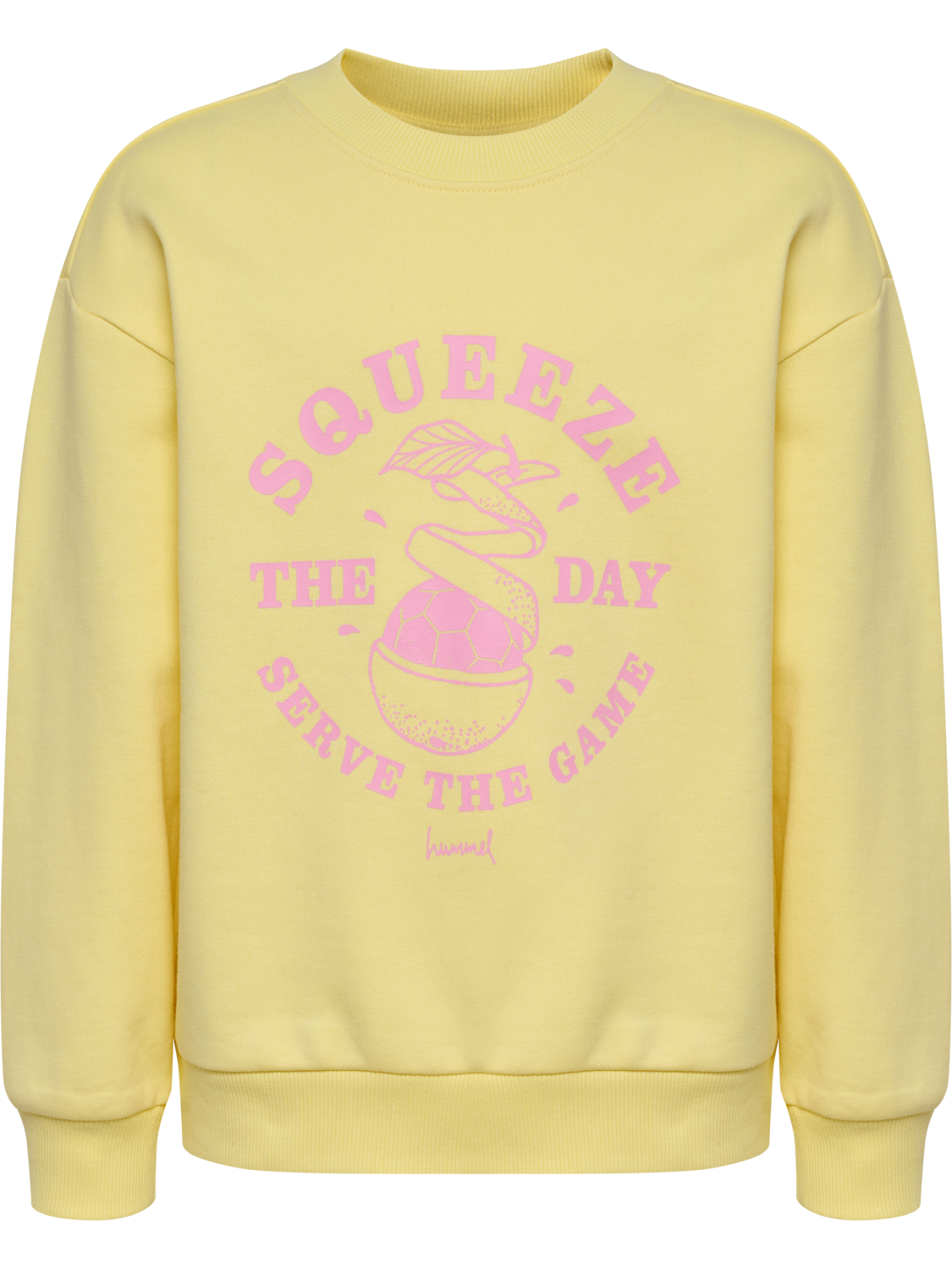 hmlJR GRAPHIC SWEATSHIRT, MELLOW YELLOW, packshot