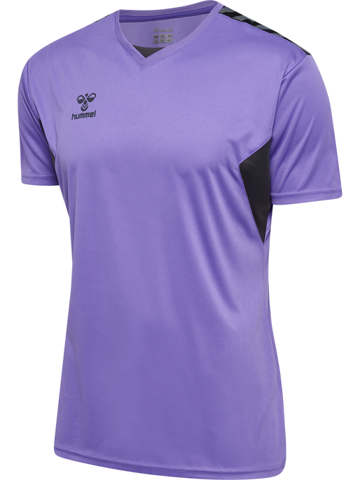 hmlAUTHENTIC PL JERSEY S/S, DAHLIA PURPLE/ASPHALT, packshot