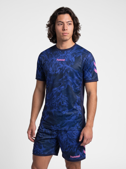 hmlBLAZE CLUB 26 GRAPHIC SET, MARINE/DAZZLING BLUE, model