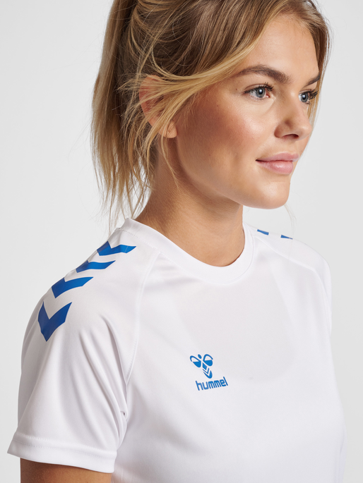 hmlCORE XK CORE POLY T-SHIRT S/S WOMAN, WHITE, model