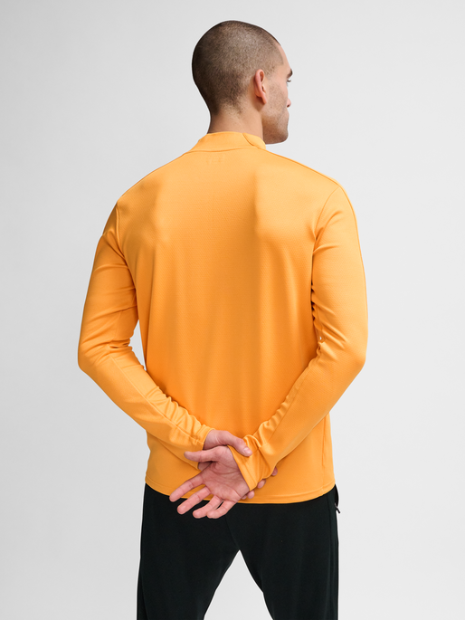 hmlACTIVE PL HALF ZIP, BLAZING ORANGE, model