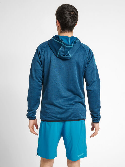 hmlAUTHENTIC PRO ZIP HOODIE, CELESTIAL MELANGE, model