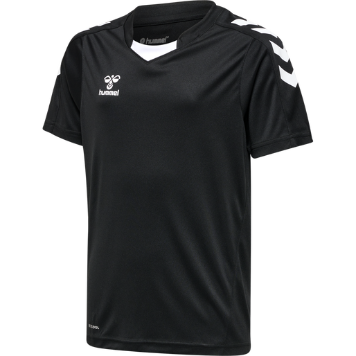 hmlCORE XK POLY JERSEY S/S KIDS, BLACK hmlCORE XK POLY JERSEY S/S KIDS, BLACK, packshot