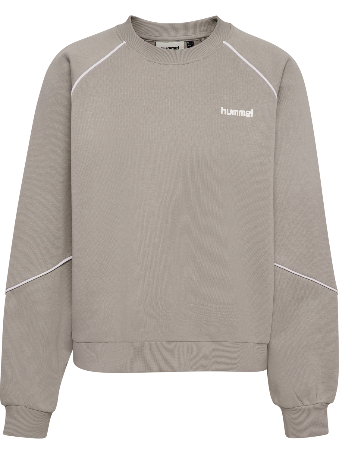 hmlKEEPER W BOXY PIPING CREWNECK, ROCK RIDGE, packshot