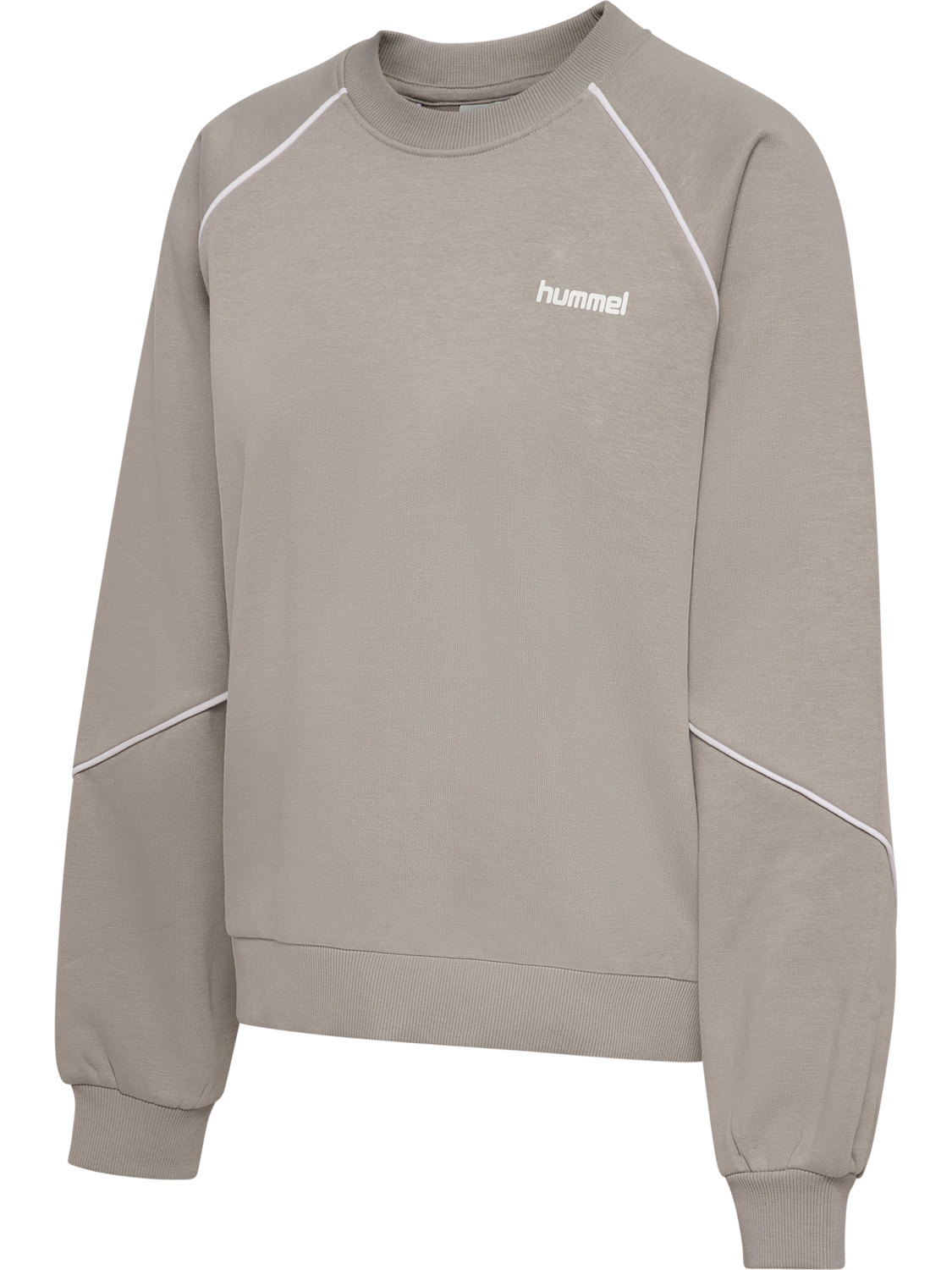 hmlKEEPER W BOXY PIPING CREWNECK, ROCK RIDGE, packshot