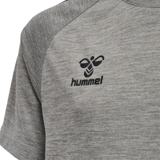 hmlCORE XK CORE POLY TEE S/S KIDS, GREY MELANGE, packshot