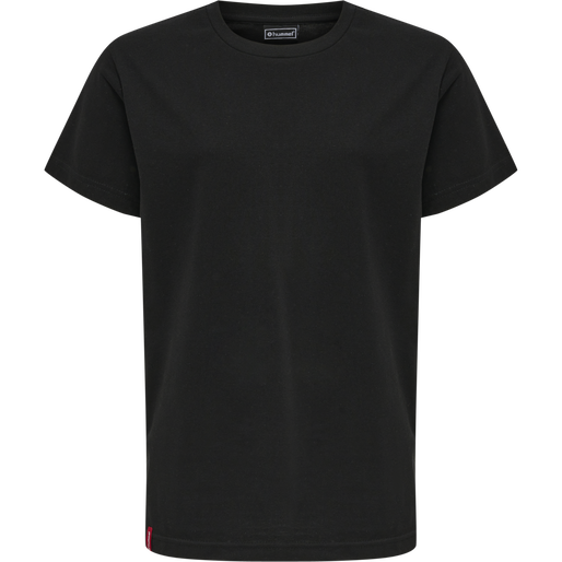 hmlRED BASIC T-SHIRT S/S KIDS, BLACK, packshot