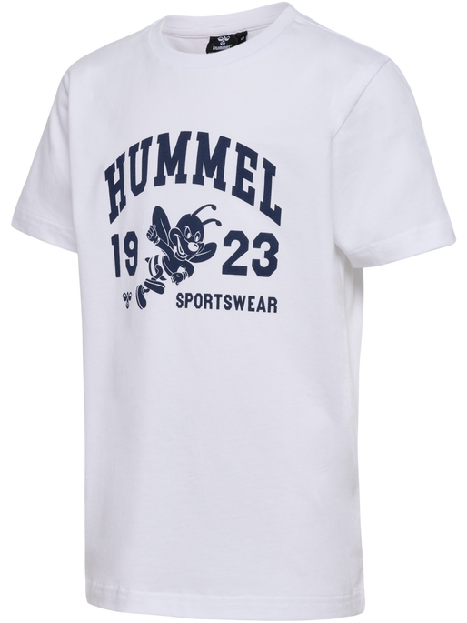 hmlPRINT T-SHIRT S/S, BRIGHT WHITE, packshot