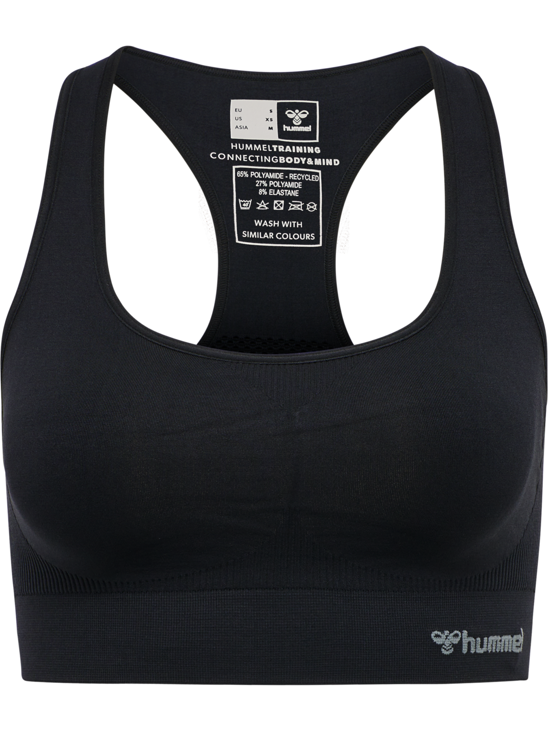 hmlTIF SEAMLESS SPORTS TOP, BLACK, packshot