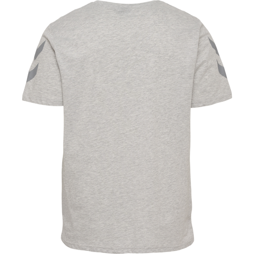 hmlLEGACY CHEVRON T-SHIRT PLUS, GREY MELANGE, packshot