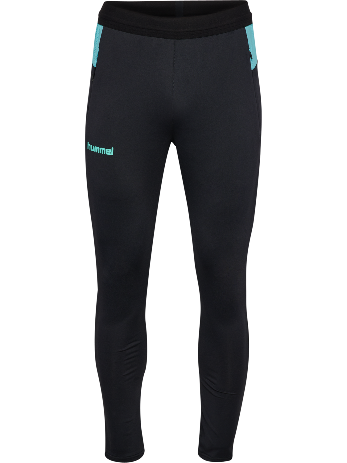 hmlBLAZE 2.0 TRAINING PANTS, BLACK/POOL BLUE, packshot