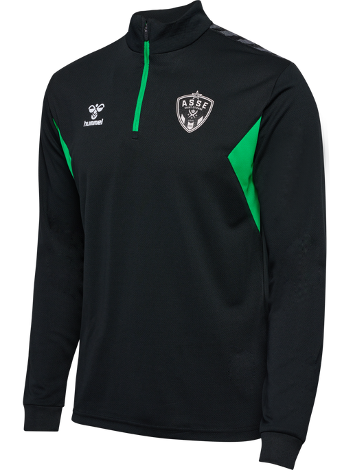 ASSE 23/24 TR HALF ZIP SWEAT, BLACK, packshot