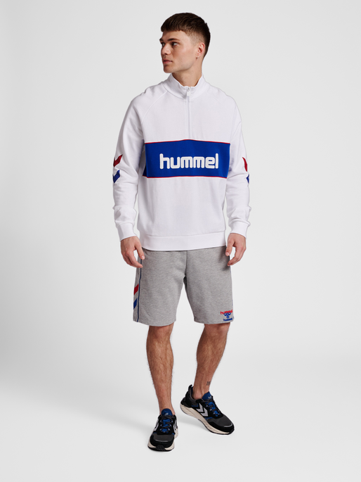 hmlIC DURBAN HALF ZIP SWEATSHIRT, 9001, model