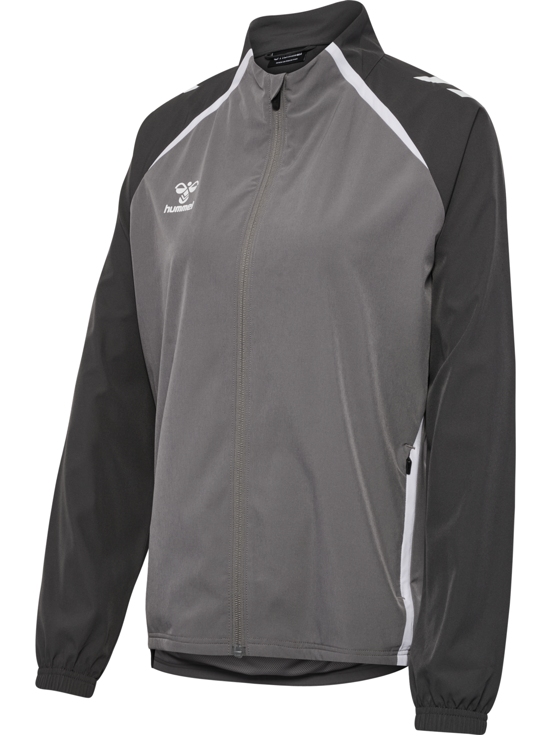 hmlLEAD 2.0  WOVEN JACKET WOMAN, STEEL GRAY/ASPHALT, packshot