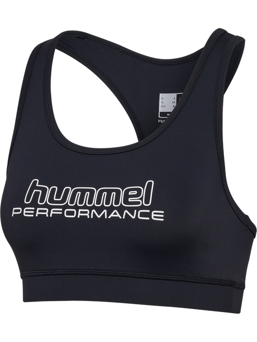 hmlTE FUNDAMENTAL SPORTS BRA, BLACK/WHITE hmlTE FUNDAMENTAL SPORTS BRA, BLACK/WHITE, packshot