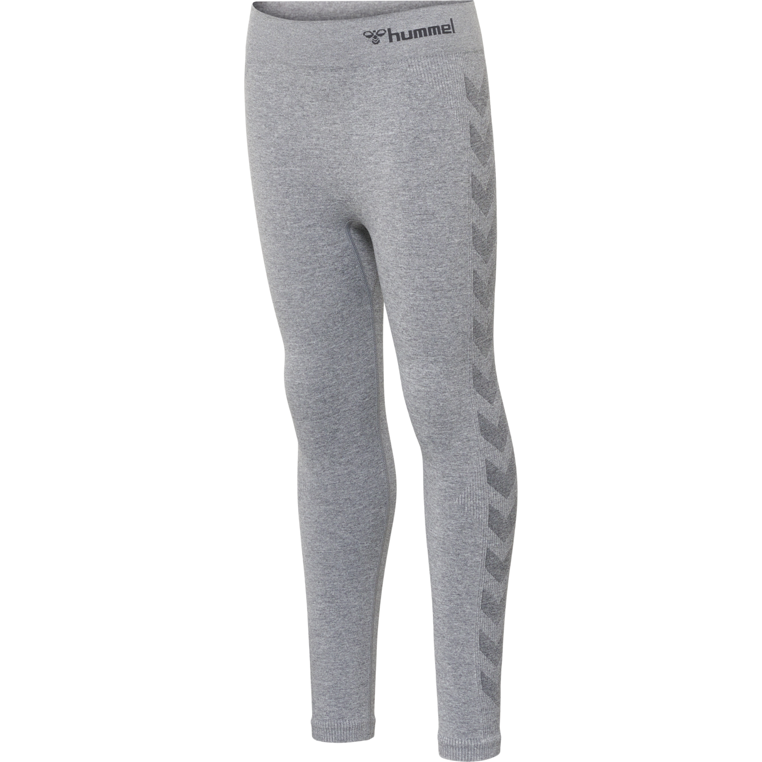 hmlCI JUNIOR SEAMLESS TIGHTS, GREY MELANGE, packshot