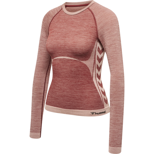 hmlCLEA SEAMLESS TIGHT T-SHIRT L/S, WITHERED ROSE, packshot