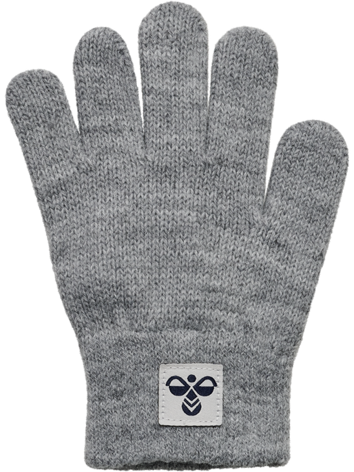 hmlJR KNIT GLOVES 2-PACK, GREY MELANGE, packshot