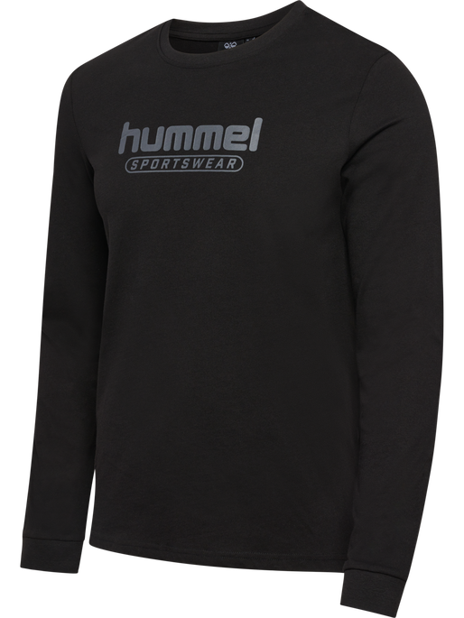 hmlBOOSTER T-SHIRT LS, BLACK hmlBOOSTER T-SHIRT LS, BLACK, packshot