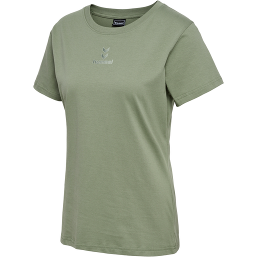 hmlACTIVE CHEVRONS CO TEE S/S WOMAN, SEA SPRAY, packshot