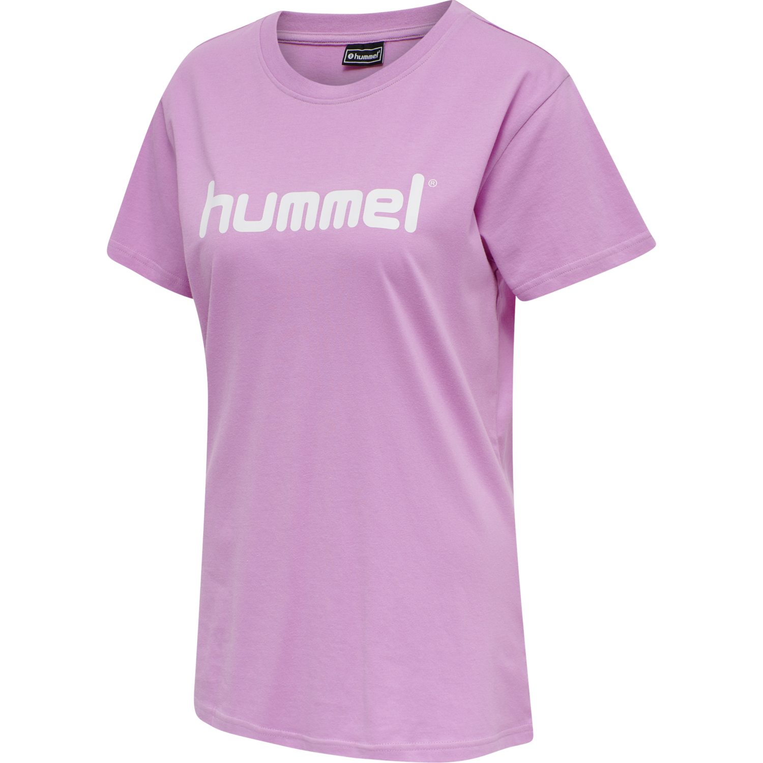 HUMMEL GO COTTON LOGO T-SHIRT WOMAN S/S, ORCHID, packshot