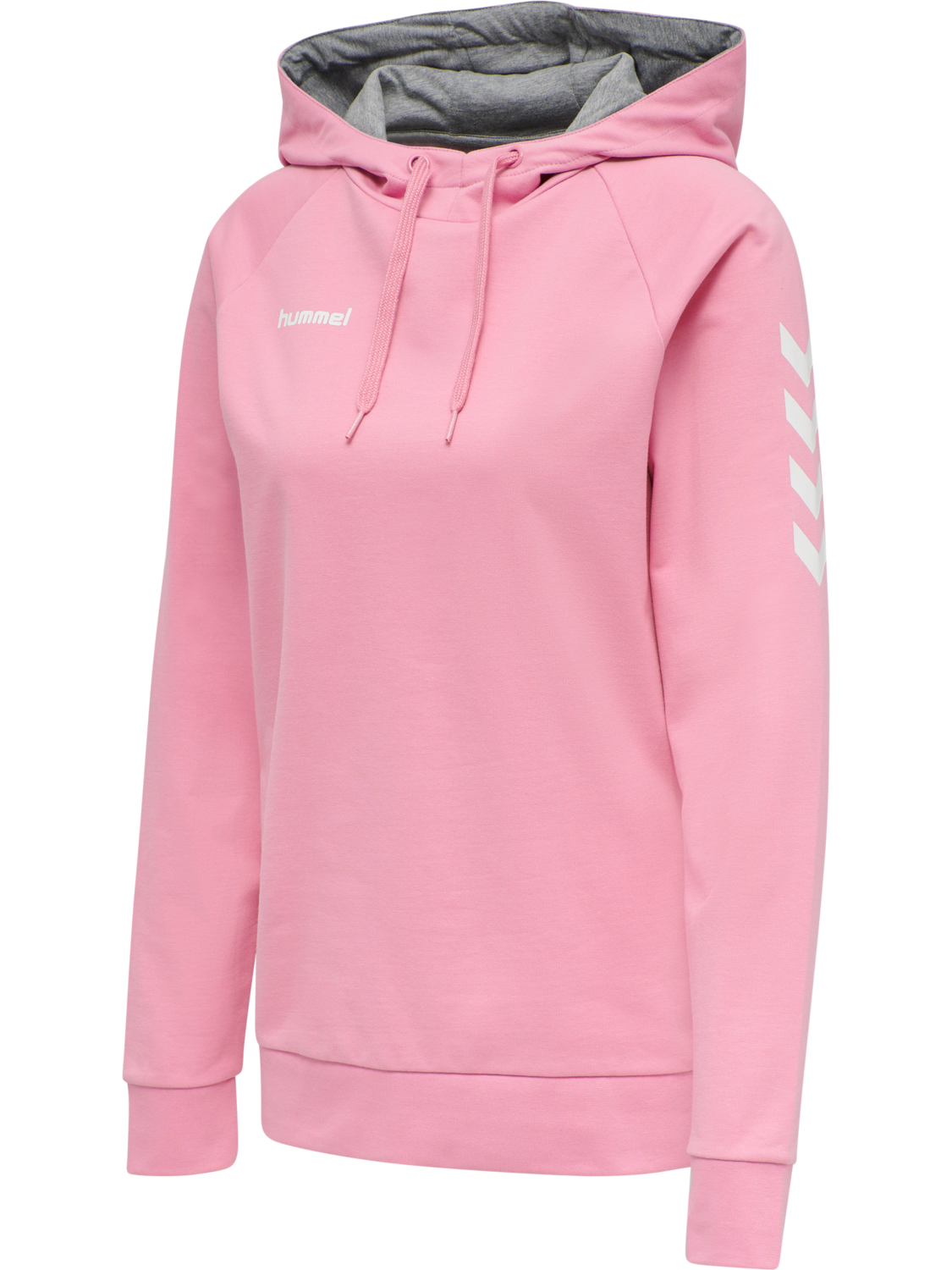 HUMMEL GO COTTON HOODIE WOMAN, COTTON CANDY, packshot