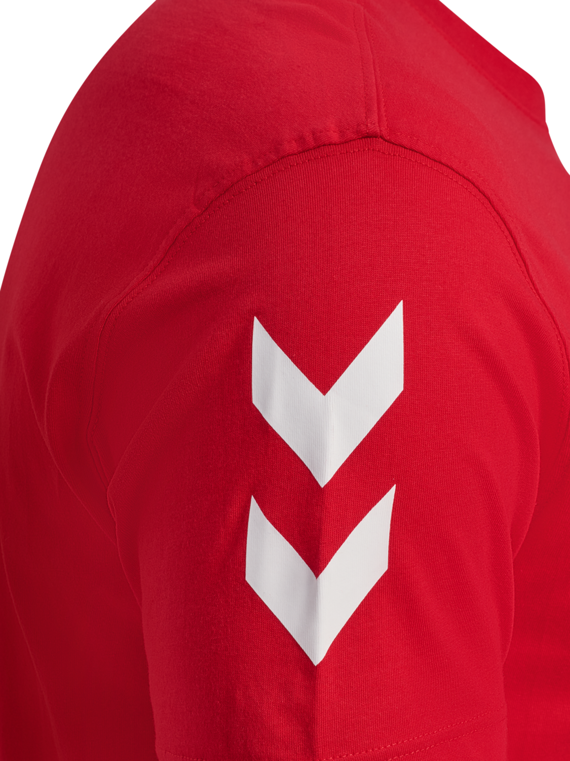 hmlGO 2.0 CHEVRON T-SHIRT S/S, TRUE RED, packshot