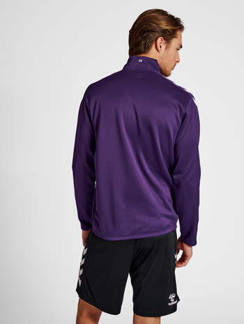 hmlCORE XK HALF ZIP POLY SWEAT, ACAI, model