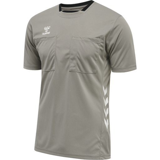 hmlREFEREE CHEVRON JERSEY S/S, STEEPLE GRAY, packshot