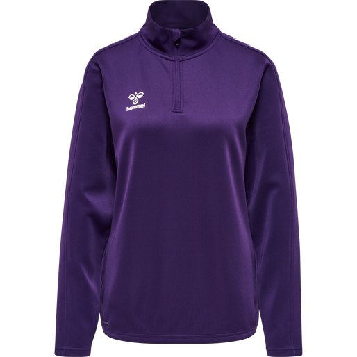 hmlCORE XK HALF ZIP SWEAT WOMAN, ACAI/WHITE, packshot