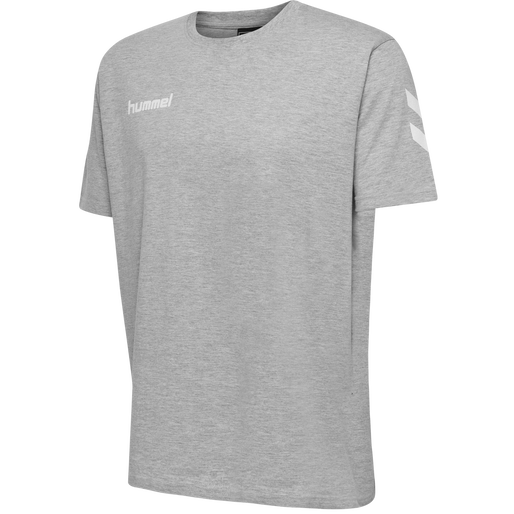 HUMMEL GO COTTON T-SHIRT S/S, GREY MELANGE, packshot