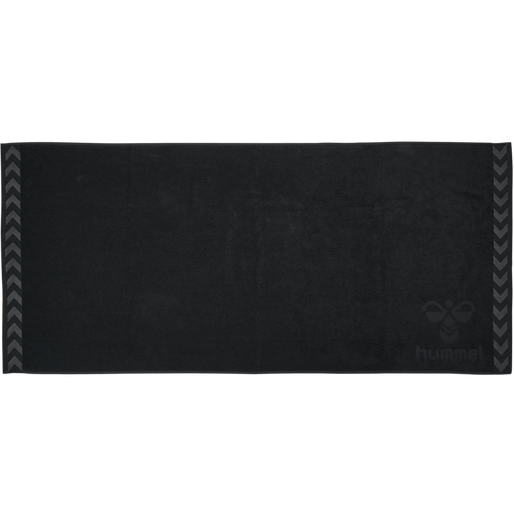 HUMMEL LARGE TOWEL, BLACK, packshot