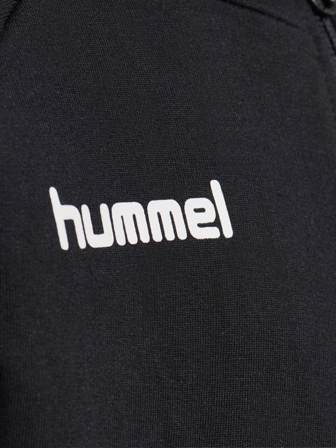 HUMMEL GO KIDS COTTON ZIP HOODIE, BLACK, packshot