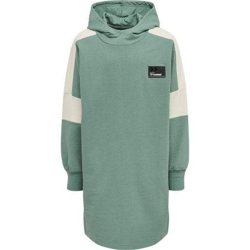 hmlMARLEE HOODIE DRESS, MINERAL BLUE hmlMARLEE HOODIE DRESS, MINERAL BLUE, packshot