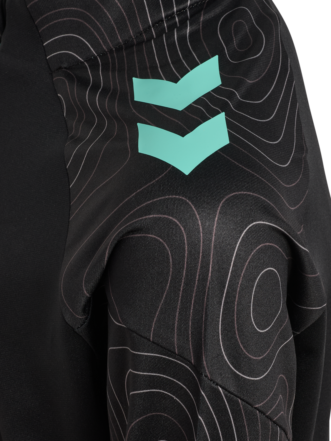 hmlBLAZE 2.0 TRAINING HALF ZIP KIDS, BLACK/POOL BLUE, packshot