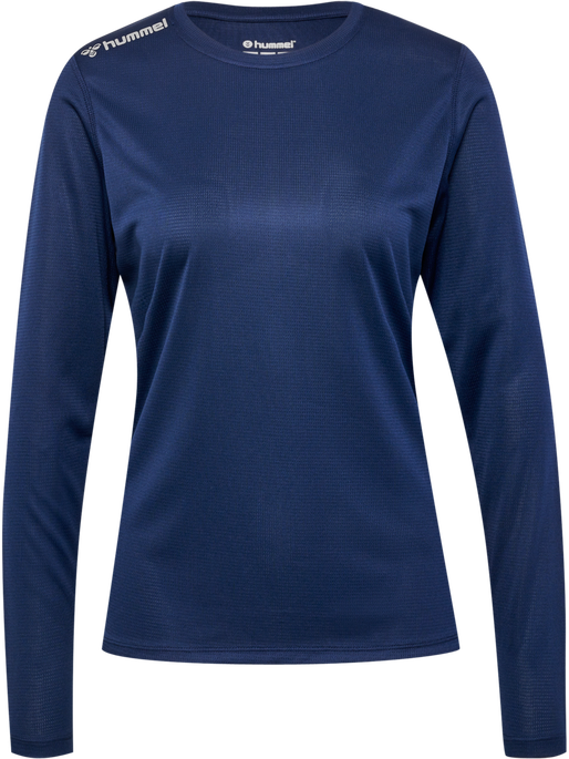 hmlRUN JERSEY L/S WOMAN, BLACK IRIS, packshot