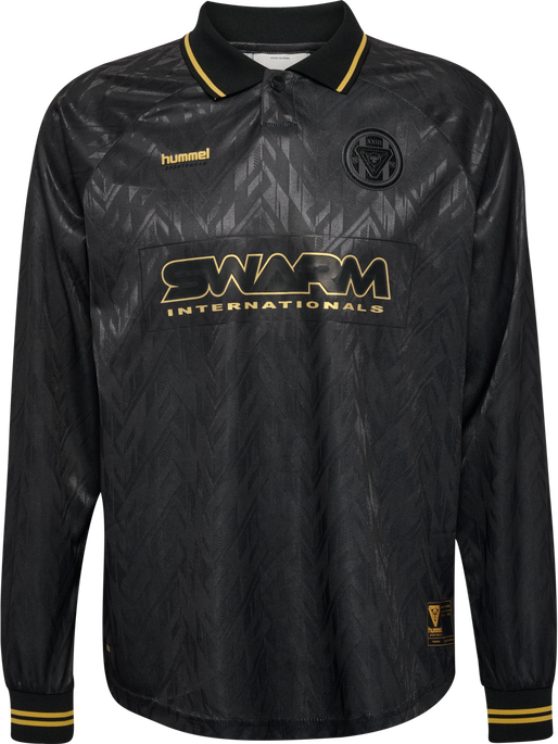 hmlLOOSE BAY SOCCER JERSEY L/S, BLACK hmlLOOSE BAY SOCCER JERSEY L/S, BLACK, packshot