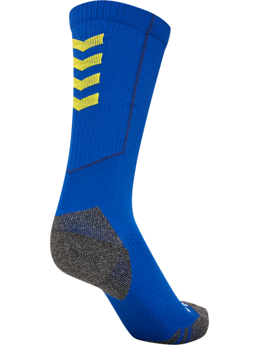 hmlPRO TRAINING SOCKS HIGH, TRUE BLUE/BLAZING YELLOW, packshot