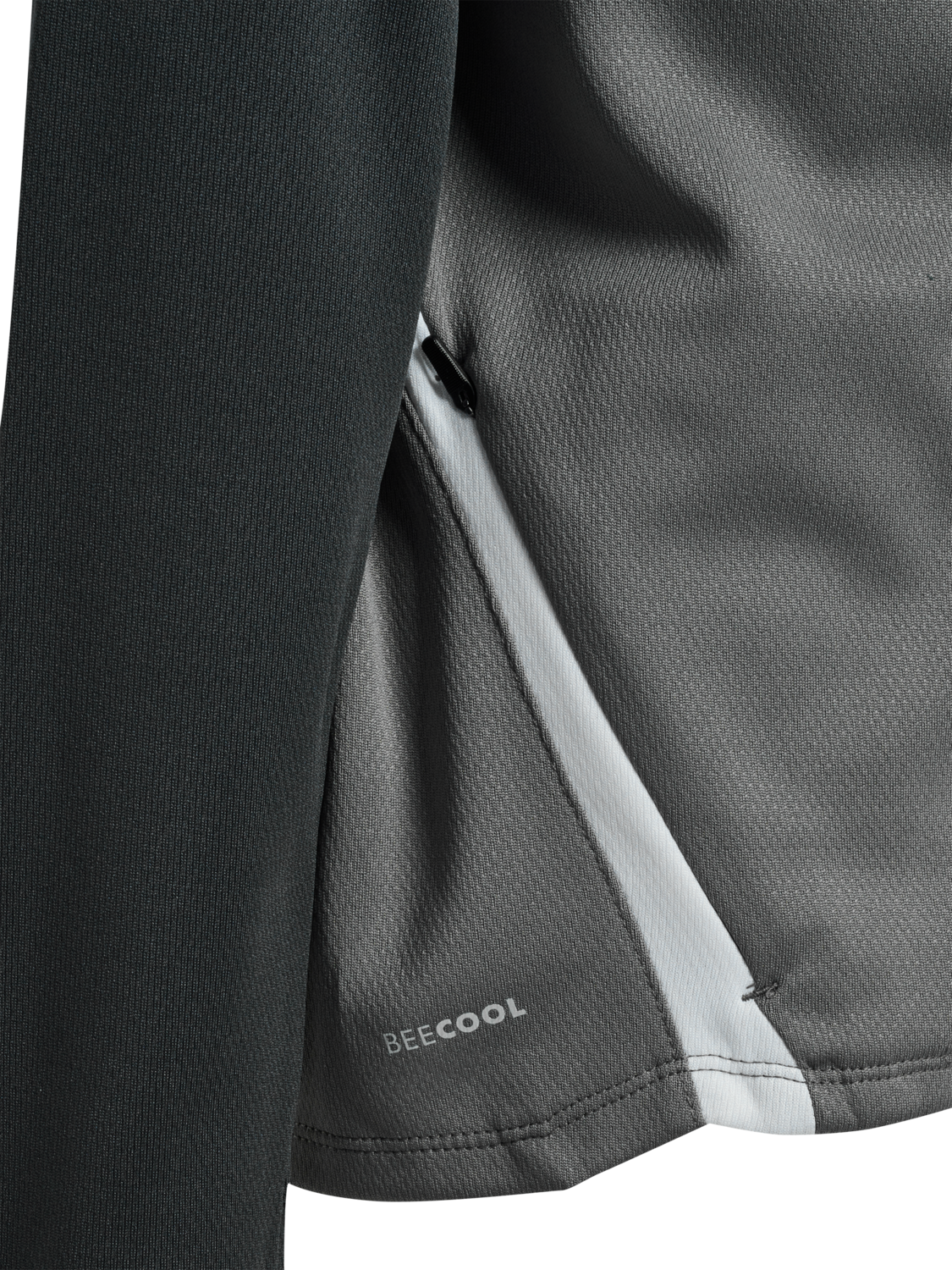 hmlLEAD 2.0 ZIP HOODIE KIDS, STEEL GRAY/ASPHALT, packshot