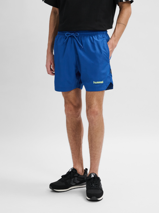 hmlLGC NED SWIM SHORTS, TRUE BLUE, model