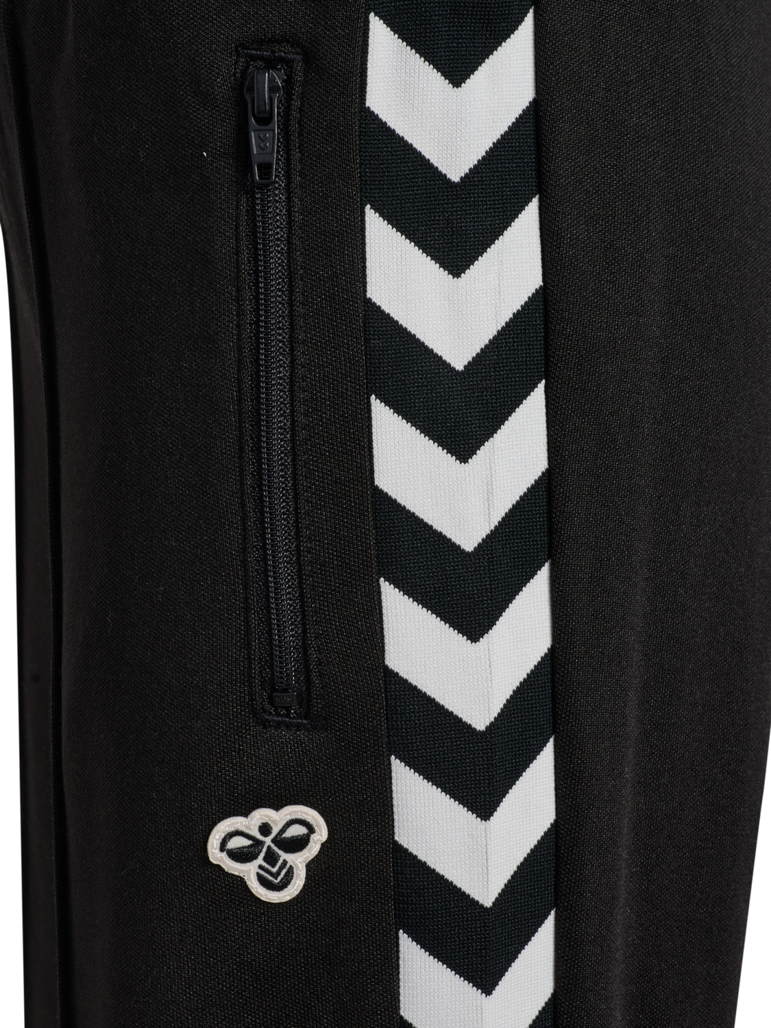 hmlJR ARCHIVE WIDE LEG POLY PANTS, BLACK, packshot