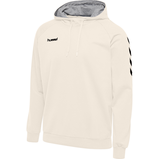 HUMMEL GO KIDS COTTON HOODIE, EGRET MELANGE, packshot