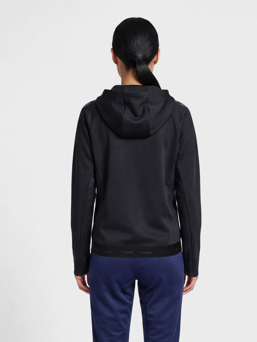 hmlCIMA 2.0 ZIP HOODIE WOMAN, BLACK, model