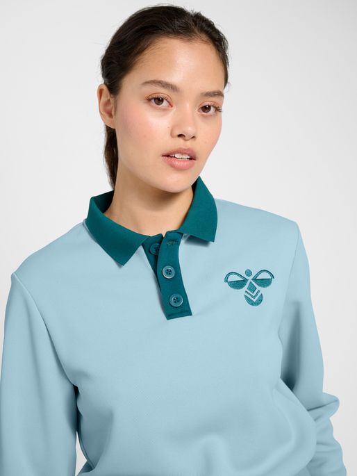 Piqu&eacute; Polo Longsleeve, LIGHT BLUE, model