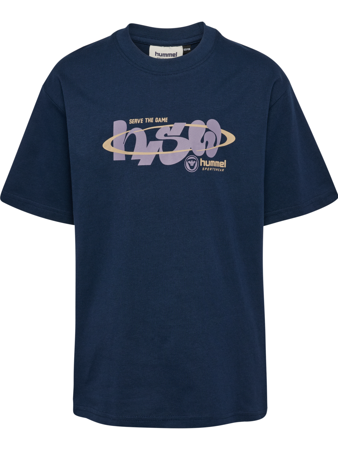 hmlJR LOOSE T-SHIRT S/S HS GRAPHIC, DRESS BLUES, packshot