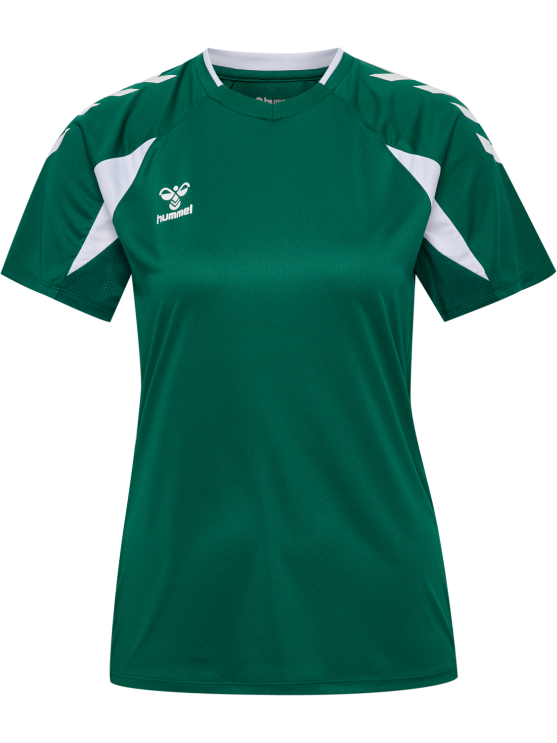 hmlCORE 2.0 JERSEY S/S WOMAN, EVERGREEN/WHITE, packshot