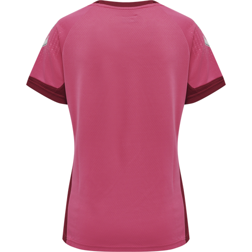 hmlLEAD WOMENS S/S POLY JERSEY, RASPBERRY SORBET, packshot